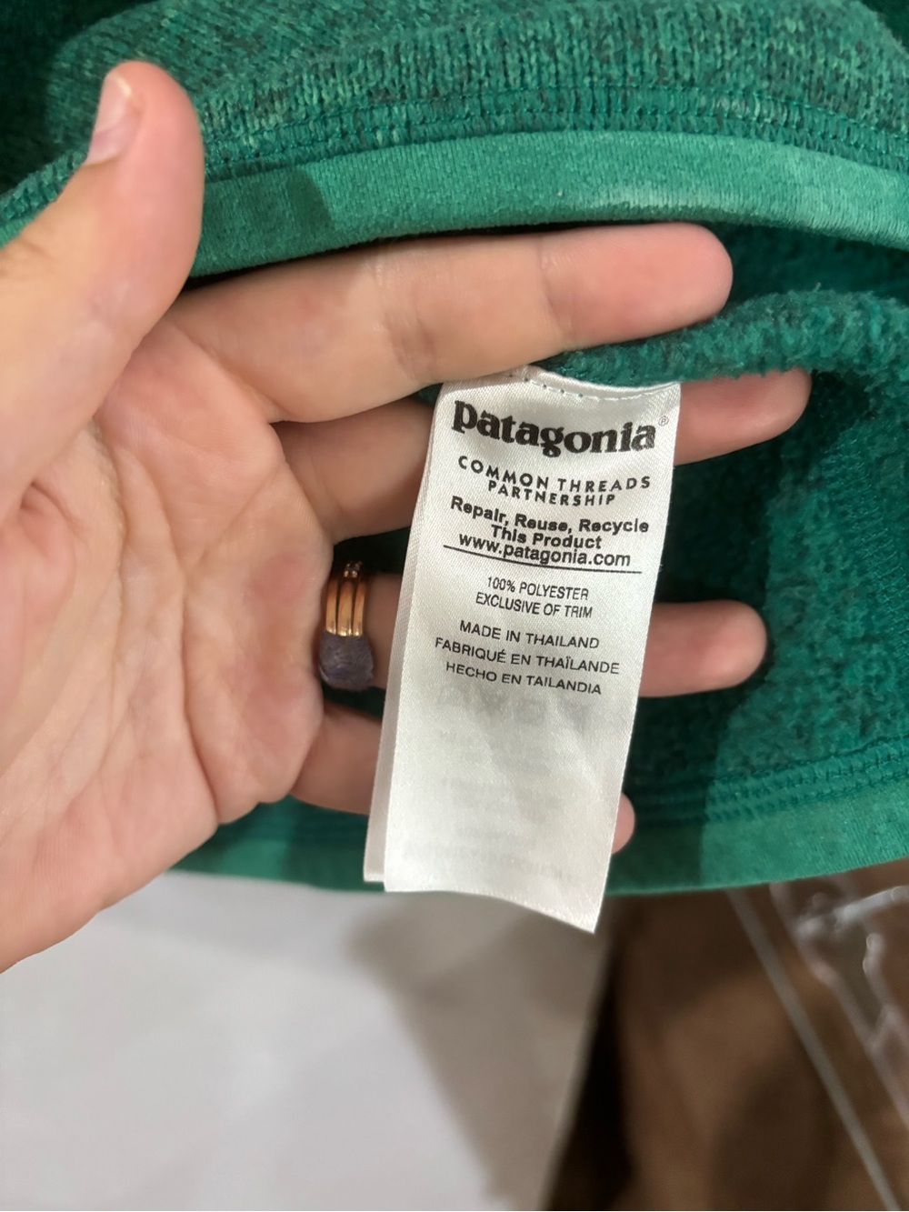 Patagonia Emerald Green Better Sweater Half Zip Pullover Sweater size Small - Picture 5 of 6